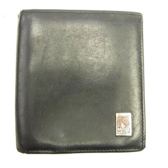 Authentic Gucci Wallet Purse Bifold Black Silver Mens Used - Picture 2 of 6